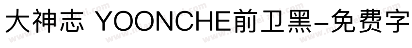 大神志 YOONCHE前卫黑字体转换